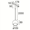 Modular Marbul Track 48V Suspended 109 1x LED | Schienenbeleuchtung