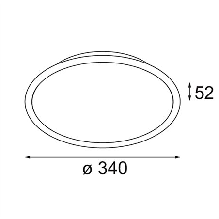 Modular Kompas Round Surface 340 60W DI 350mA | Ceiling lamp / Wall lamp