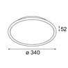 Modular Kompas Round Surface 340 DE | Deckenlampe / Wandlampe