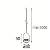 Modular Placebo Kompas Suspended Down 60 1x LED DE | Suspension lamp