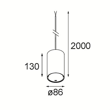 Modular Smart Tube Kompas Suspended 82 L 1x DE | Suspension lamp