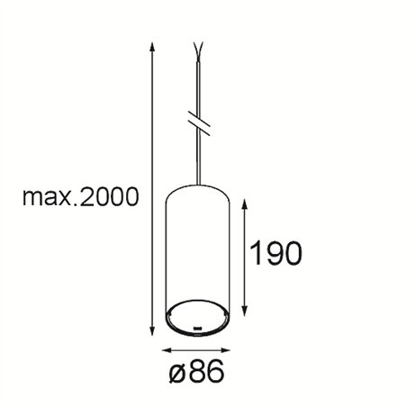 Modular Smart Tube Kompas Suspended 82 XL 1x DE | Suspension lamp