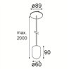 Modular Placebo Suspended Up 60 1x LED 1800-3000K WD DE | Suspension lamp