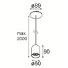 Modular Placebo Suspended Down 60 1x LED 1800-3000K WD DE | Suspension lamp