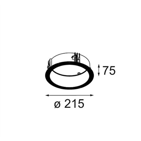 Modular Ring Recessed Trimless 177 1x