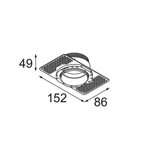 Modular Ring Recessed Trimless 62 1x