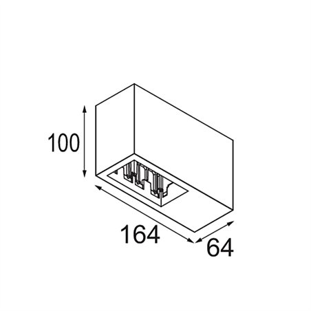 Modular Qbini Box Surface 2x DI 500mA | Ceiling lamp