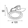 Modular K 120 Recessed Adjustable 120 1x LED DE | Recessed spot
