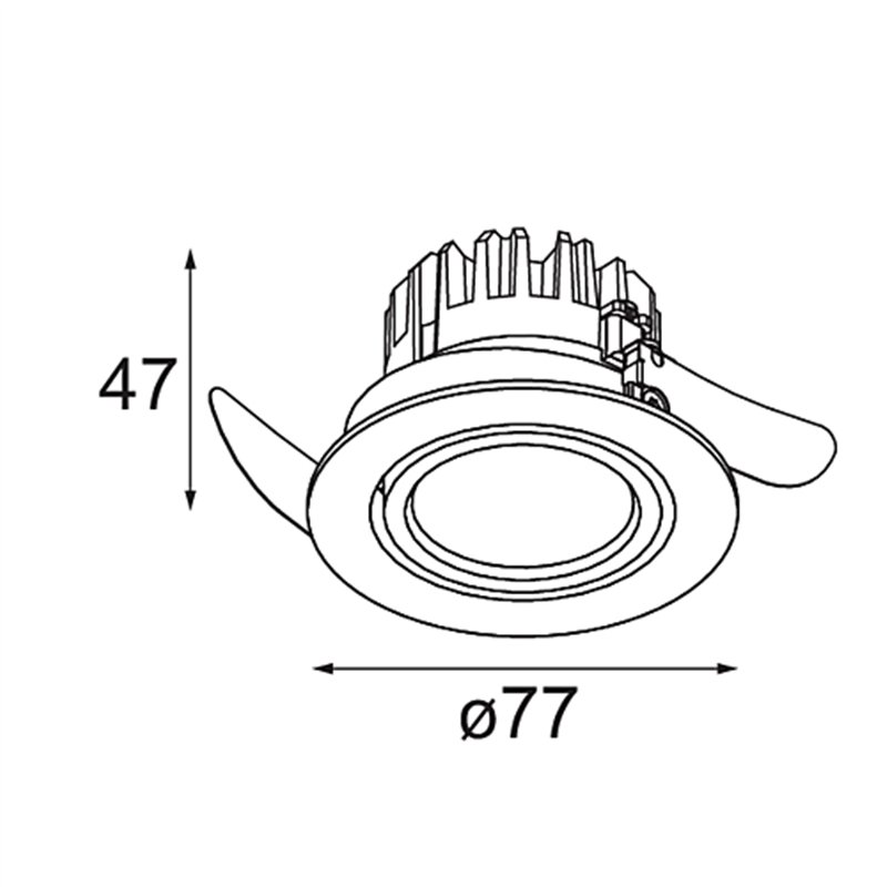 Modular K 77 Recessed Adjustable 77 1x LED DE | Einbauspot