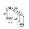 Modular Medard Track 48V Adjustable 42 2x LED | Schienenbeleuchtung