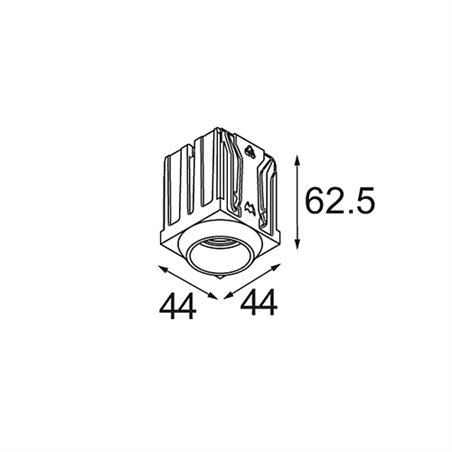 Modular Qbini Round Tapered 1x IP55 LED DE | Recessed spot