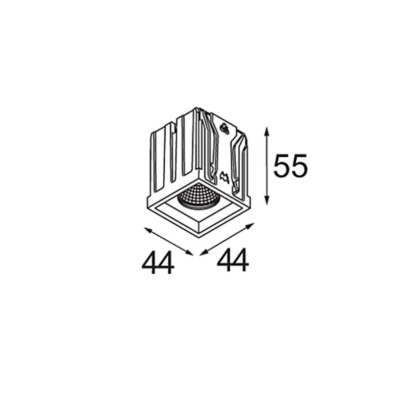 Modular Qbini Square In 1x IP55 LED DE | Einbauspot