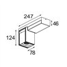 Modular Rektor Surface Adjustable 78x78 1x LED DI | Ceiling lamp / Wall lamp