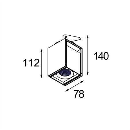 Modular Rektor Semi-Recessed Adjustable 78x78 1x LED DE | Recessed spot
