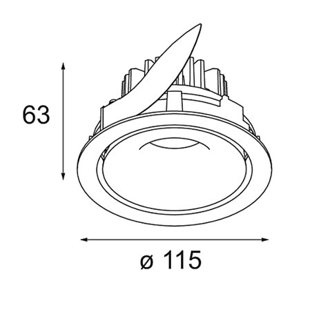 Modular Smart Cake Recessed Adjustable 115 1x LED DE | Recessed spot