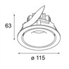 Modular Smart Cake Recessed Adjustable 115 1x LED DE | Einbauspot