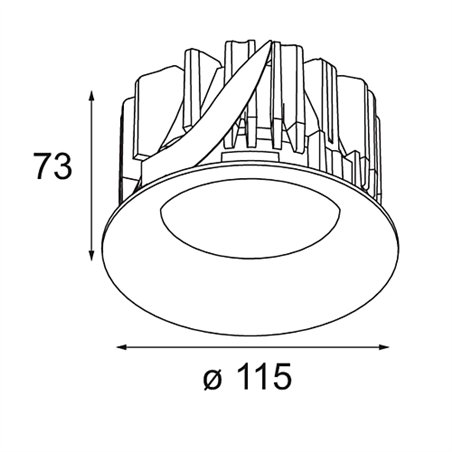 Modular Smart Cake Recessed 115 1x IP54 LED DE | Recessed spot