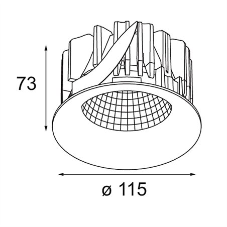 Modular Smart Cake Recessed 115 1x LED DE | Recessed spot