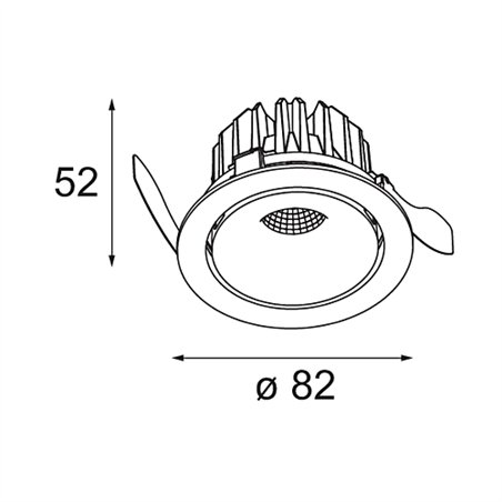 Modular Smart Cake Recessed Adjustable 82 1x LED DE | Recessed spot