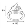Modular Smart Kup Recessed Adjustable 115 1x LED DE | Einbauspot
