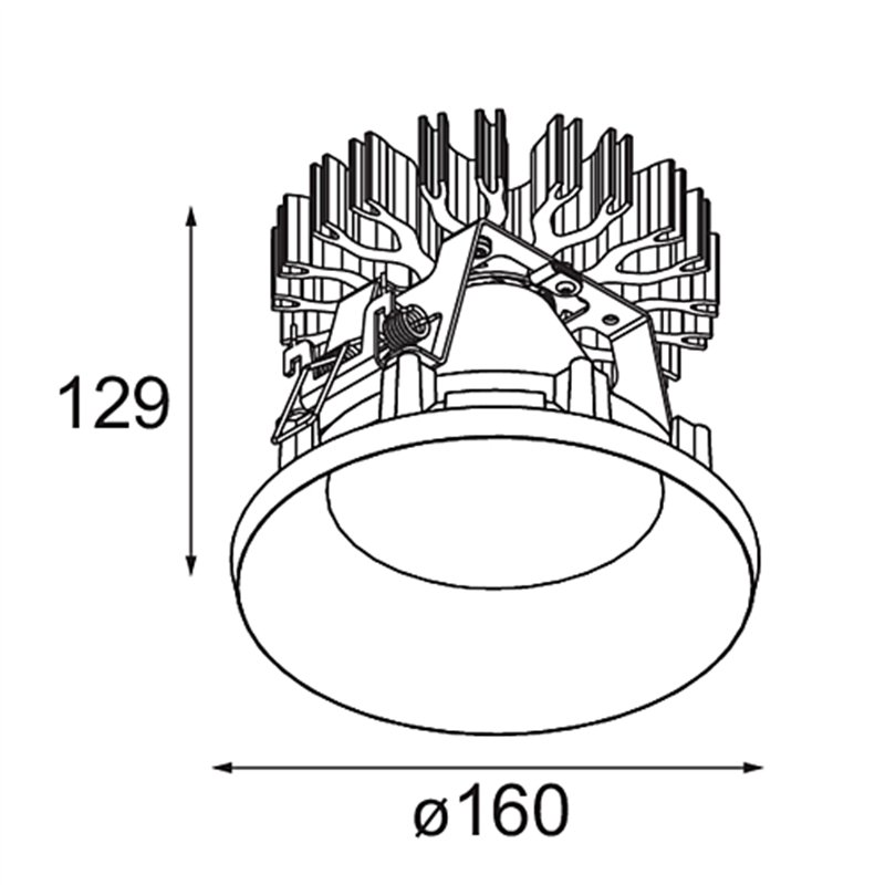 Modular Smart Kup Recessed 160 1x IP55 LED DE | Einbauspot