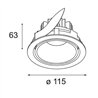 Modular Smart Lotis Recessed Adjustable 115 1x LED DE | Recessed spot