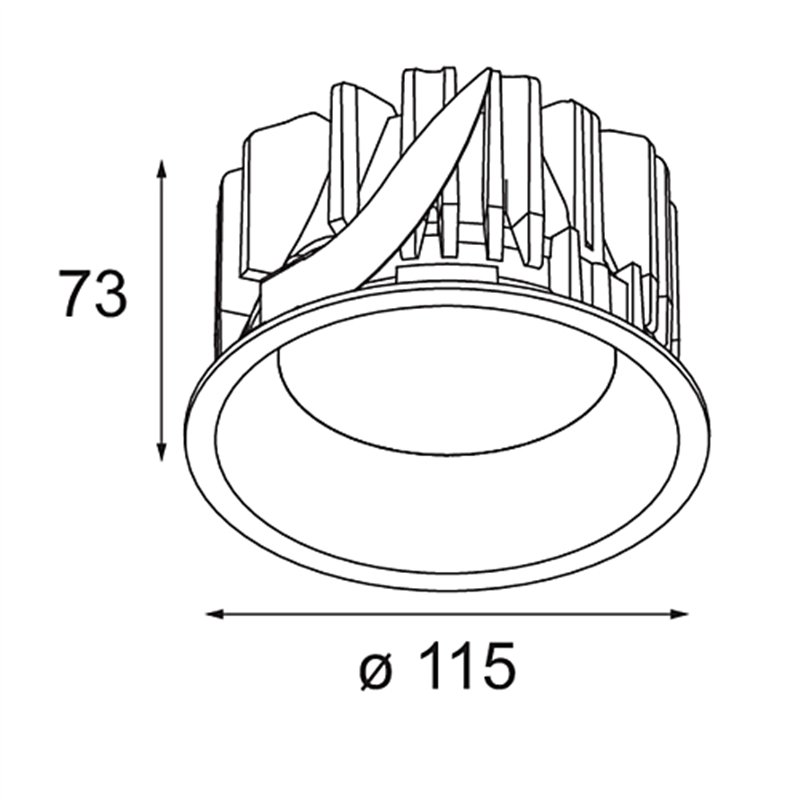 Modular Smart Lotis Recessed 115 1x IP54 LED DE | Einbauspot