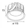 Modular Smart Lotis Recessed 115 1x IP54 LED DE | Recessed spot