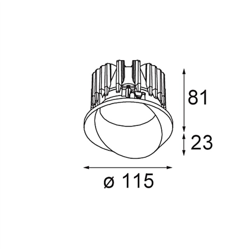 Modular Wink Recessed 115 1x IP54 LED DE | Einbauspot
