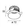 Modular Kup Recessed 72 1x IP55 LED DE | Einbauspot