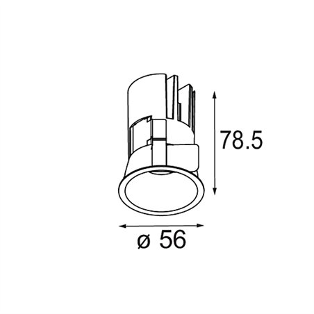 Modular Minude Recessed 56 Outdoor 1x IP54 LED DE | Recessed spot