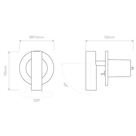 Astro Enna Recess Switched LED | Wall lamp