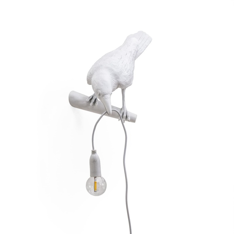 SELETTI Bird Lamp  Left Indoor White