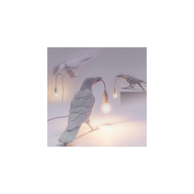 SELETTI Bird Lamp  Left Indoor White