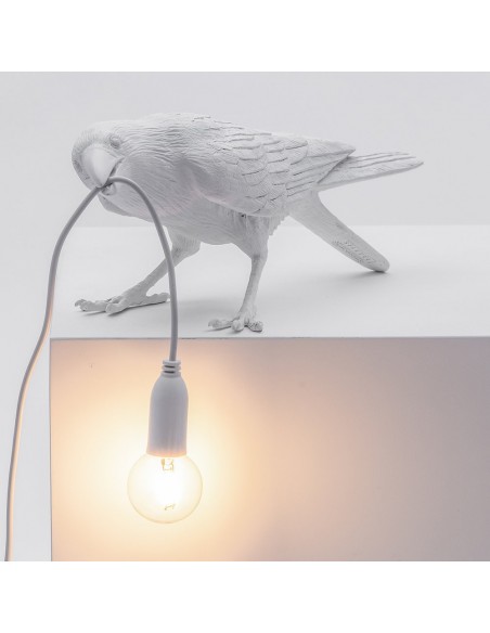 SELETTI Bird Lamp  Playing Indoor White