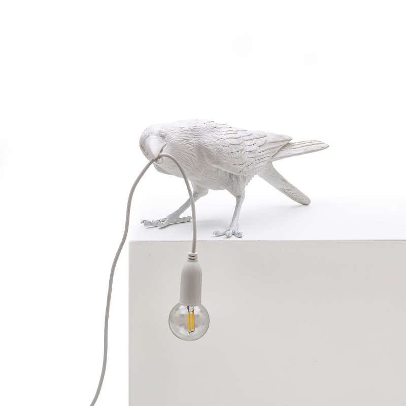 SELETTI Bird Lamp  Playing Indoor White