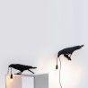 SELETTI Bird Lamp  Left Outdoor Black