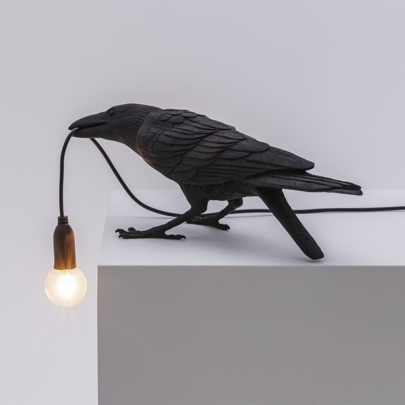 SELETTI Bird lamp Playing Indoor Black