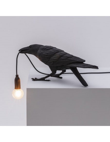 SELETTI Bird lamp Playing Indoor Black