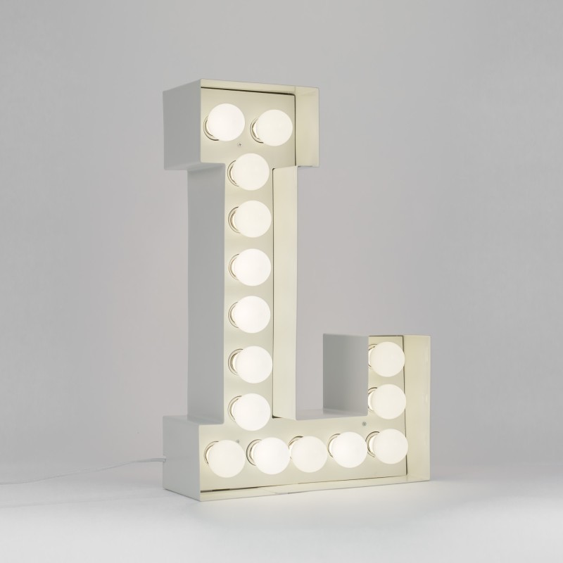 SELETTI Vegaz Metal Letter with LED - L