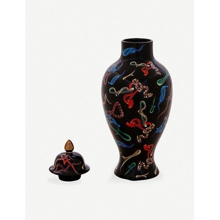 SELETTI Toiletpaper vase in porcelain - snakes