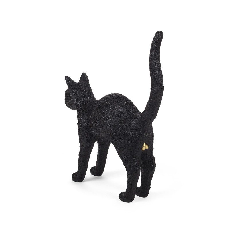 SELETTI The Jobby Cat Lamp Black