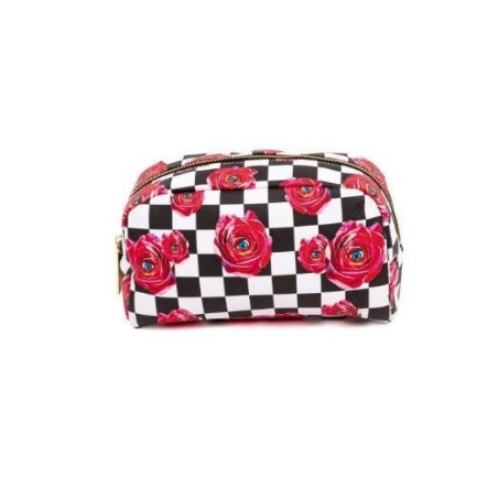 SELETTI Toiletpaper Beauty case Large 23x8 h.13 - ROSES ON CHECK