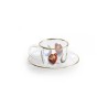 SELETTI Toiletpaper glass coffee set -i love you