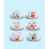 SELETTI Toiletpaper glass coffee set - roses