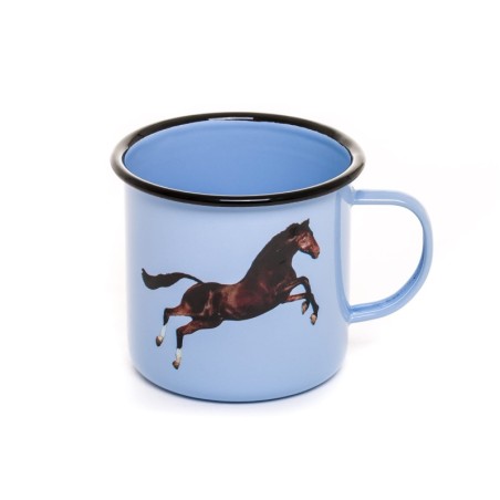 SELETTI Toiletpaper mug metal enameled - horse