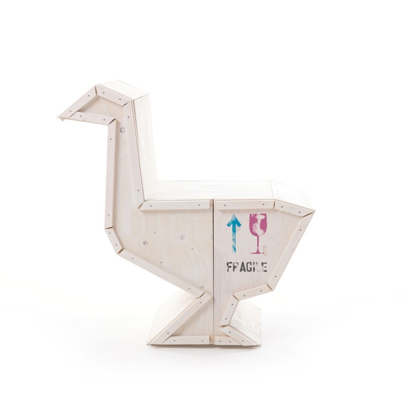 SELETTI Sending animals 2.0 Wooden Cupboard - Goose