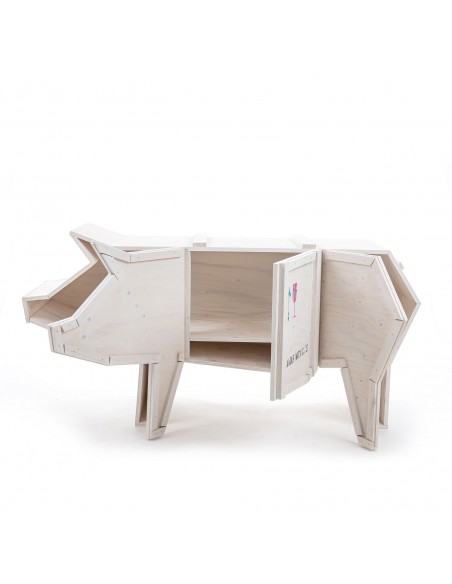 SELETTI Sending animals 2.0 Wooden Cupboard - Pig