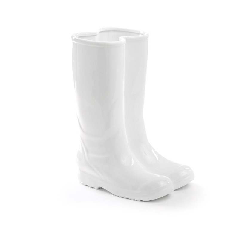 SELETTI umbrella stand in porcelain -rainboot