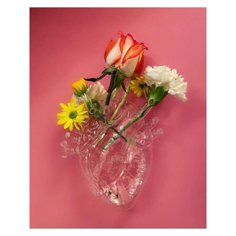 copy of SELETTI Vase in porcelain "Love In Bloom" - Transparant